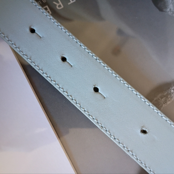 Vintage Bottega Veneta Blue & Gold Leather Belt size Large 33-36 - Picture 15 of 16